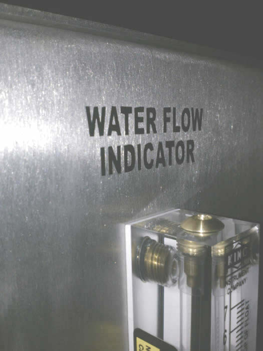Water flow and steam flow indicator